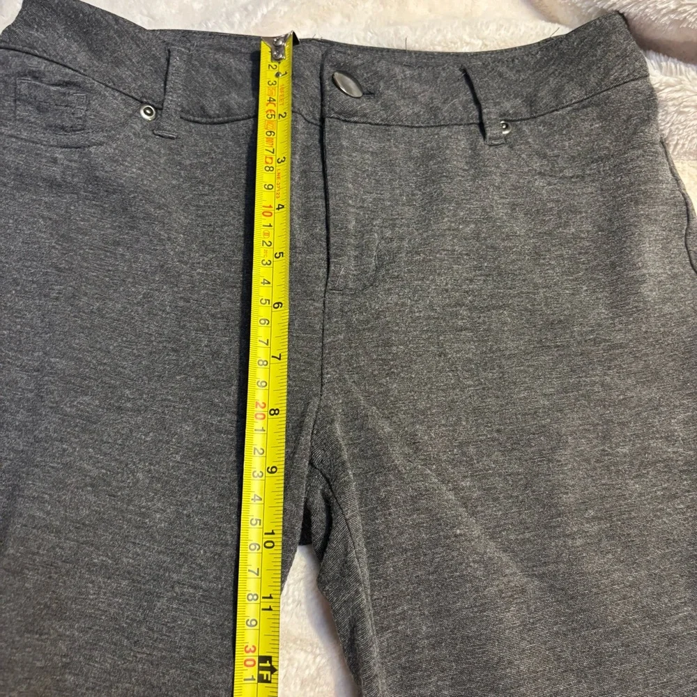 Cato Pants Size 2 Charcoal Grey Knit Straight Leg Rayon Nylon Spandex Versatile